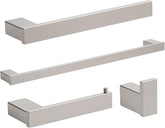 Klabb D68 4-Piece Sets SS304 Bathroom Hardware Accessory Set with 24" Towel Bar Nickle Brushed